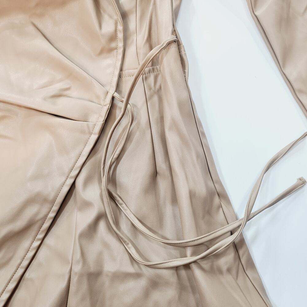 Superdown Chantel Leather Romper in Nude - Picture 9 of 16